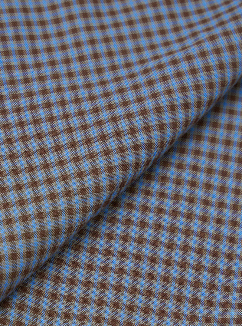 Blue/Brown Parker Check Attendant Shirt