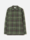 Olive Washed Check L/S Utility Shirt