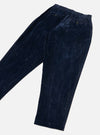 Navy Flock Chambray Pleated Track Pant