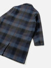 Navy/Brown Berlin Wool Check Account Coat