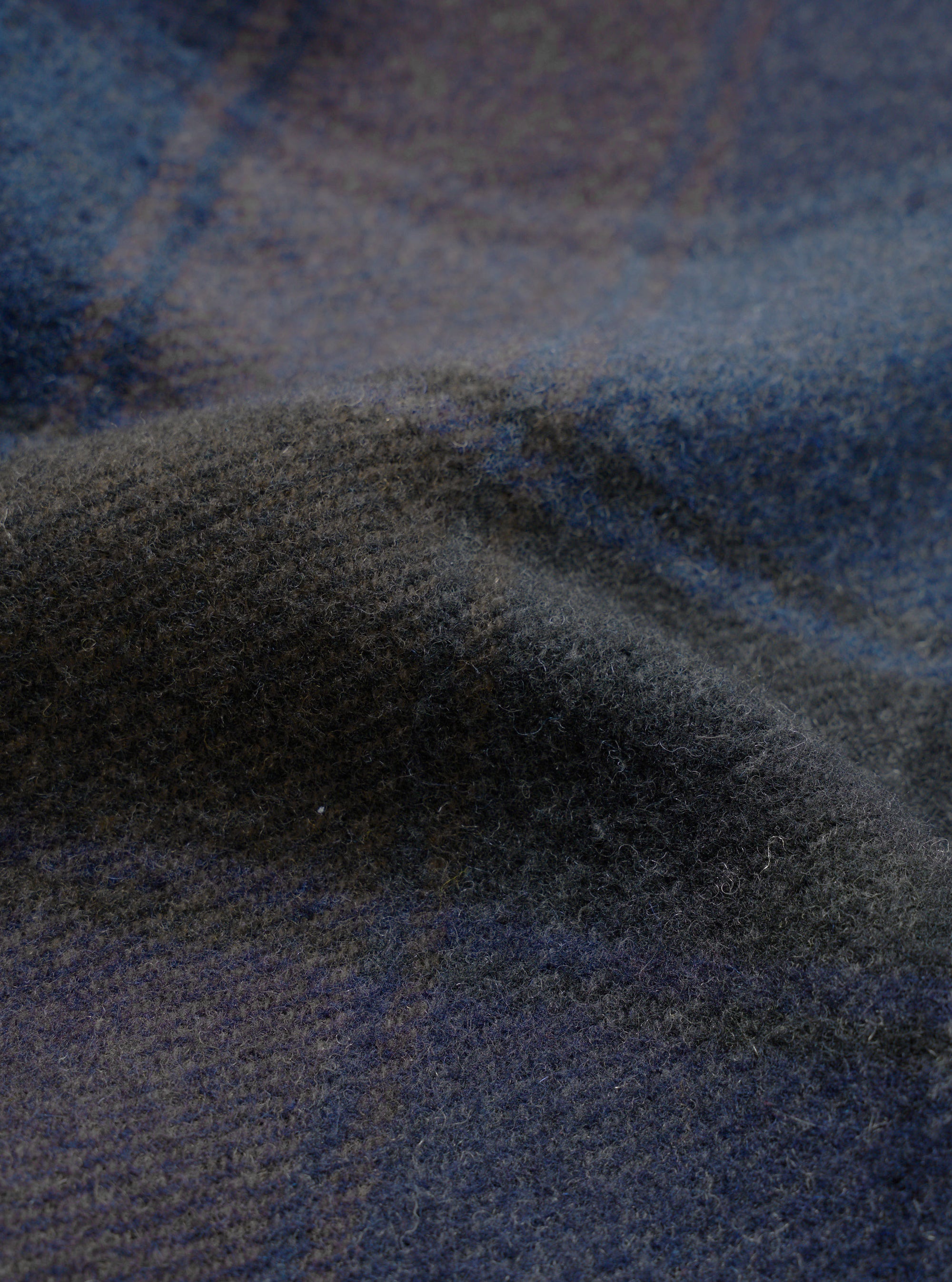 Navy/Brown Berlin Wool Check Account Coat