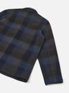 Navy/Brown Berlin Wool Check OG Bakers Chore Jacket