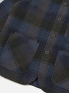 Navy/Brown Berlin Wool Check OG Bakers Chore Jacket