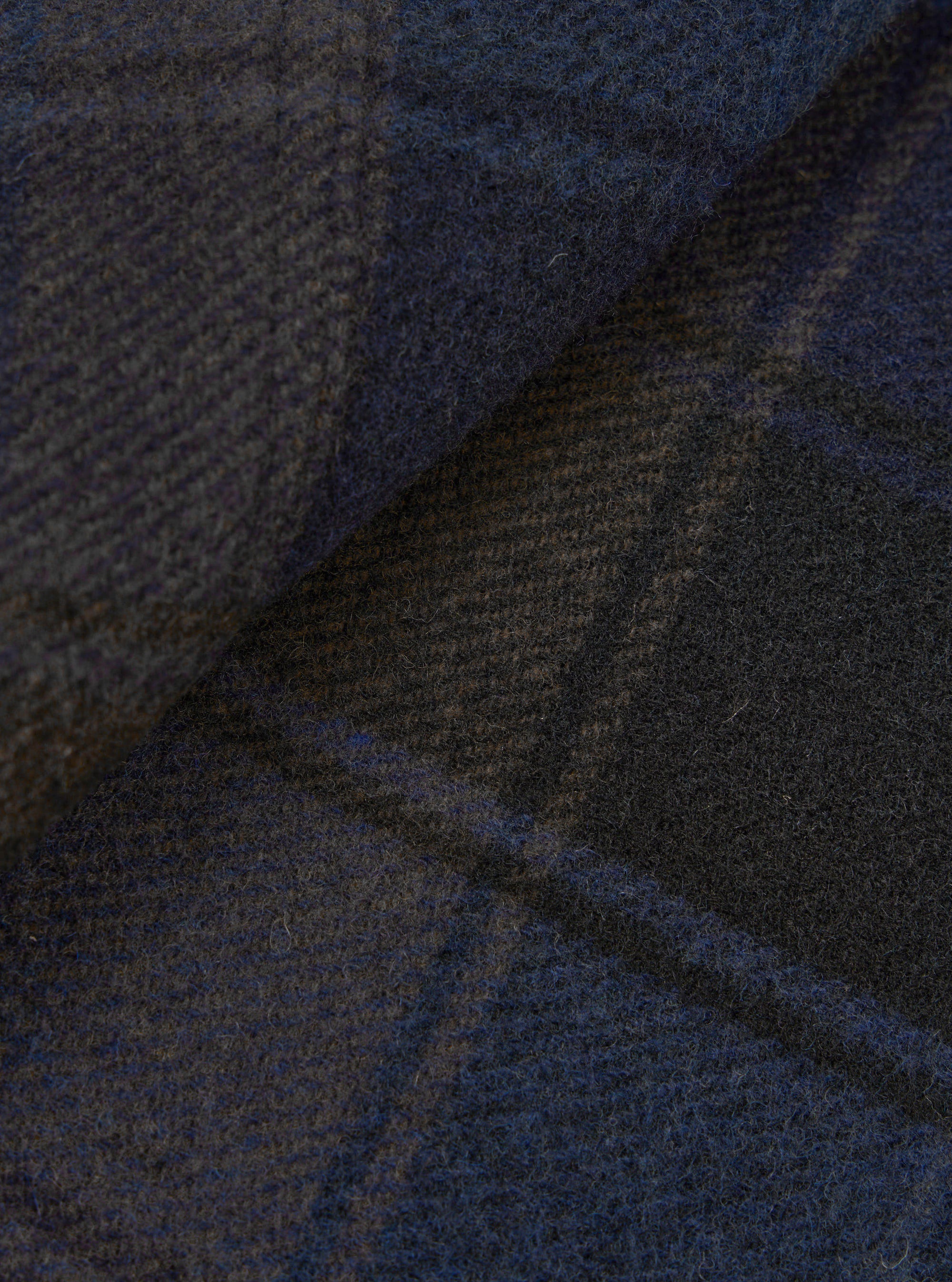 Navy/Brown Berlin Wool Check OG Bakers Chore Jacket