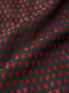 Black/Red Jacquard Silk Scarf