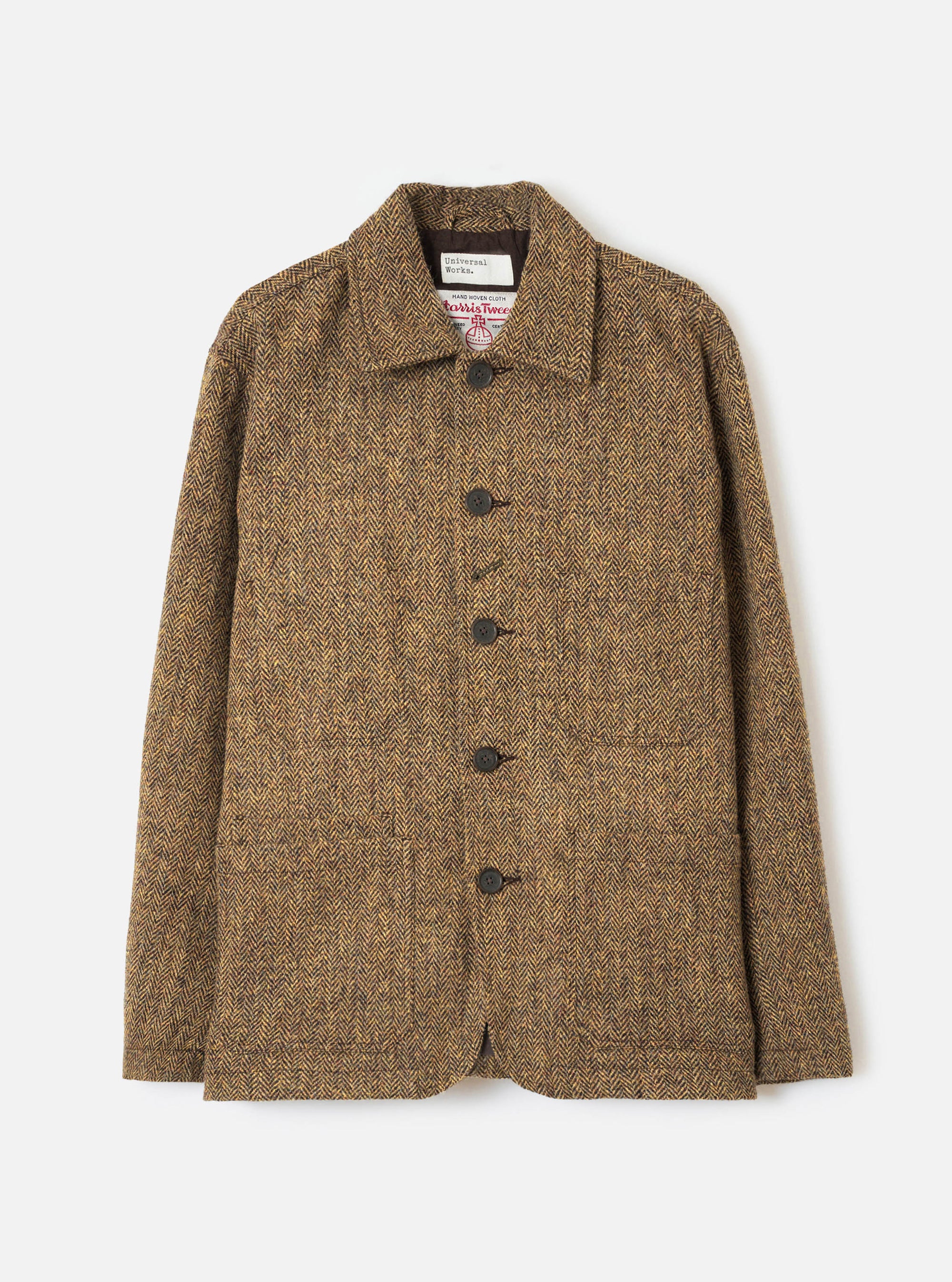 Sand/Brown Harris Tweed OG Bakers Chore Jacket