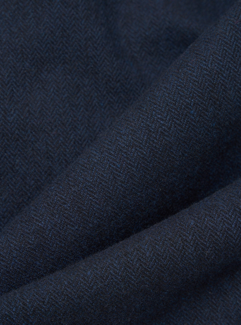 Navy Wool Herringbone Gillespie Pant