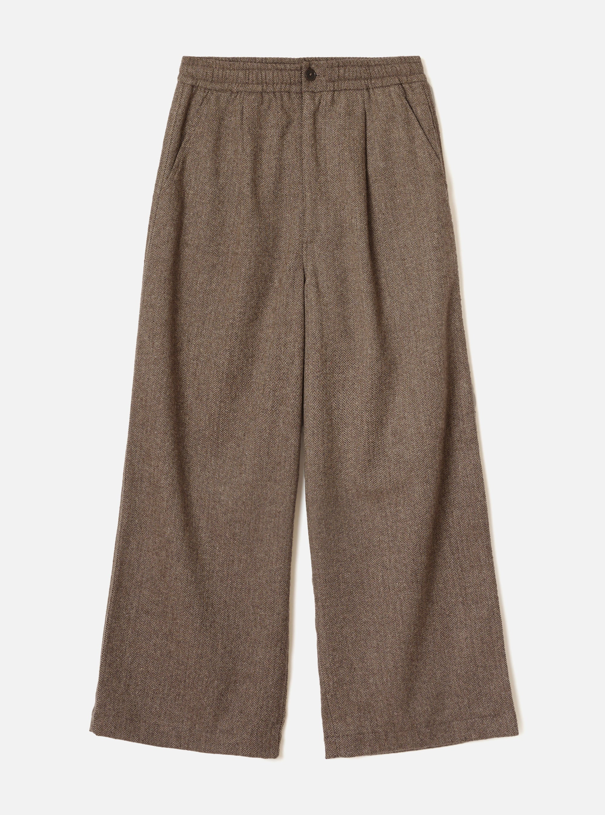 Brown Wool Herringbone Gillespie Pant