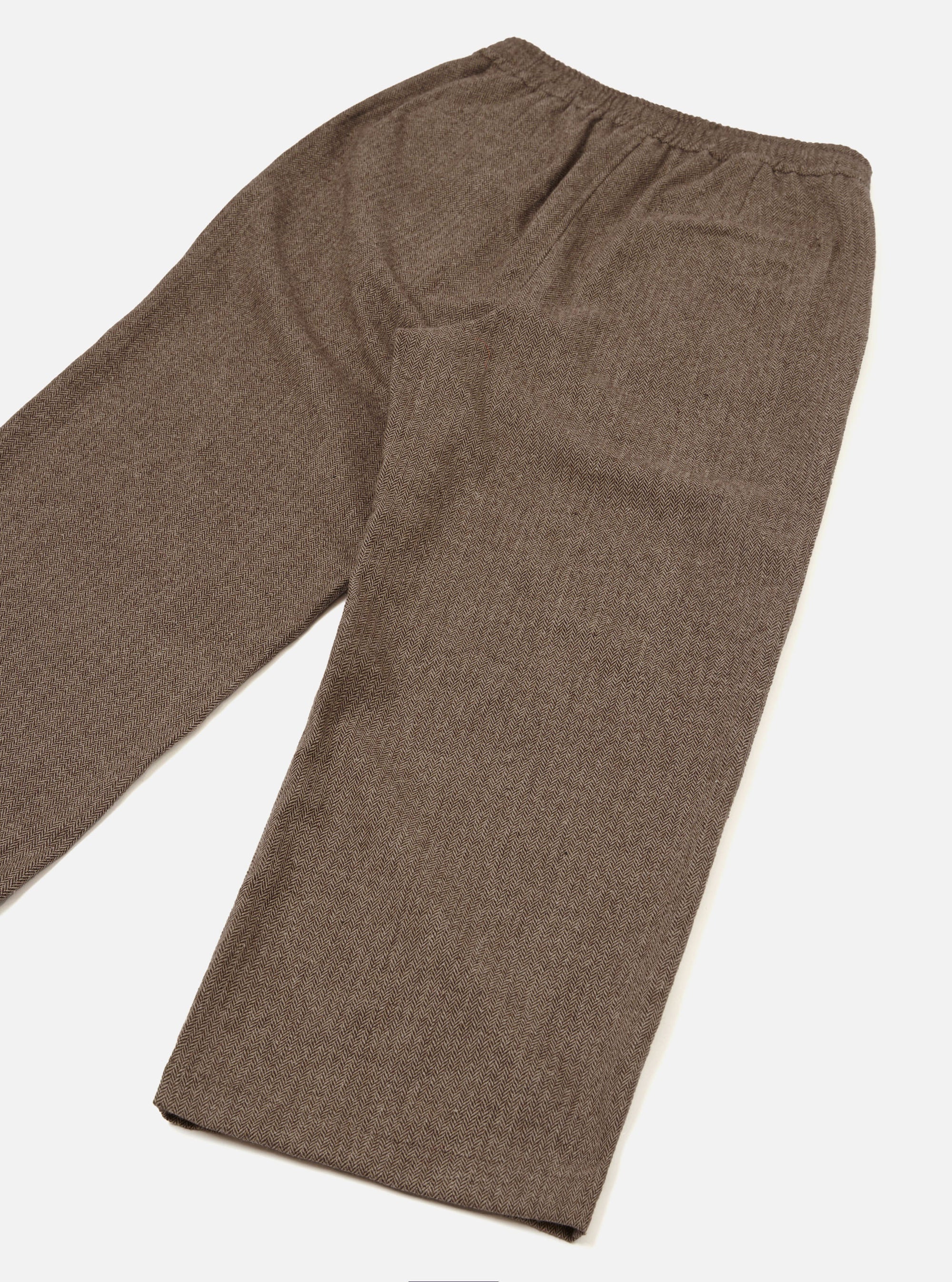 Brown Wool Herringbone Gillespie Pant