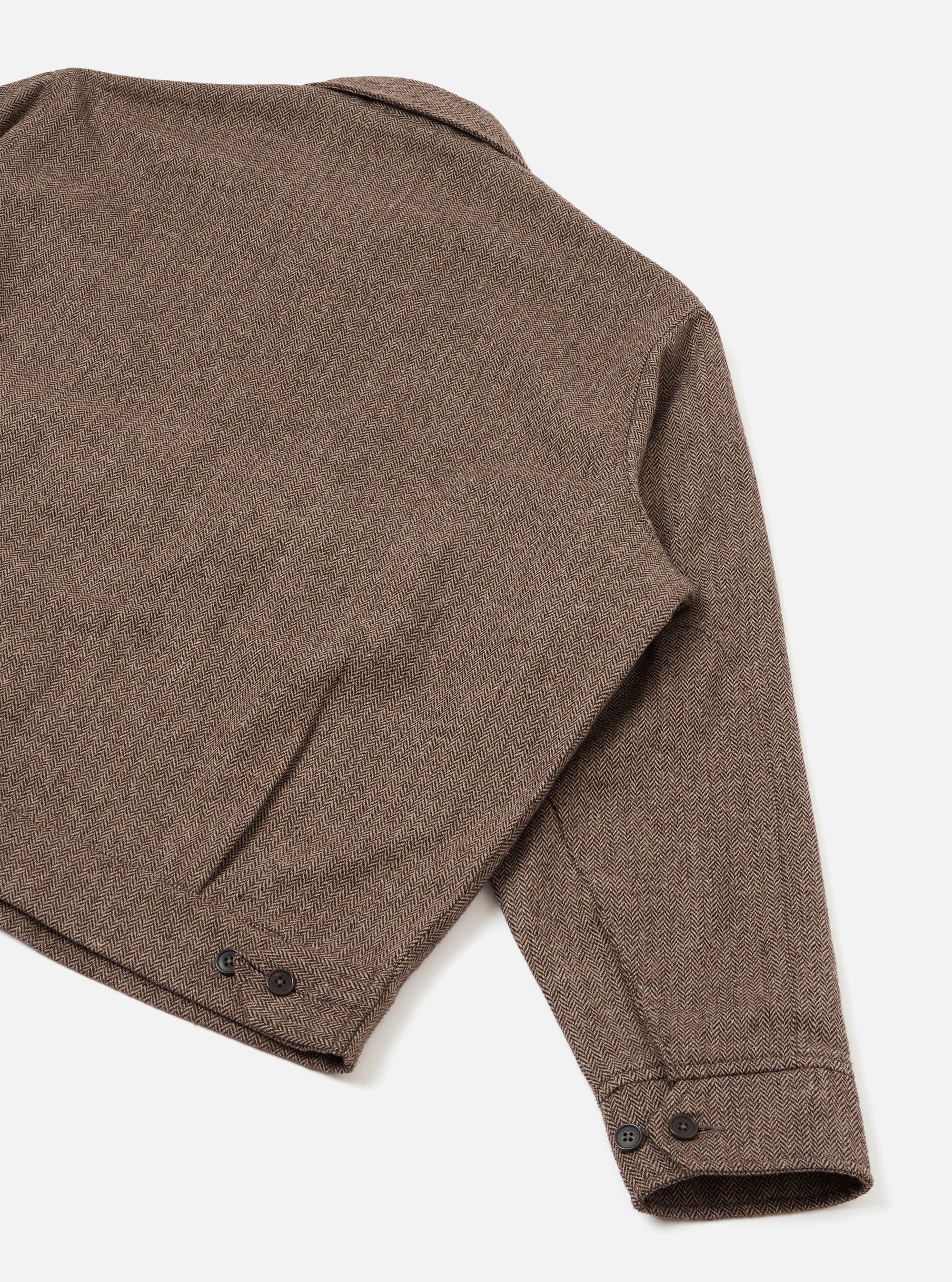 Brown Wool Herringbone E130 Jacket