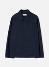 Navy Wool Herringbone Ives Jacket