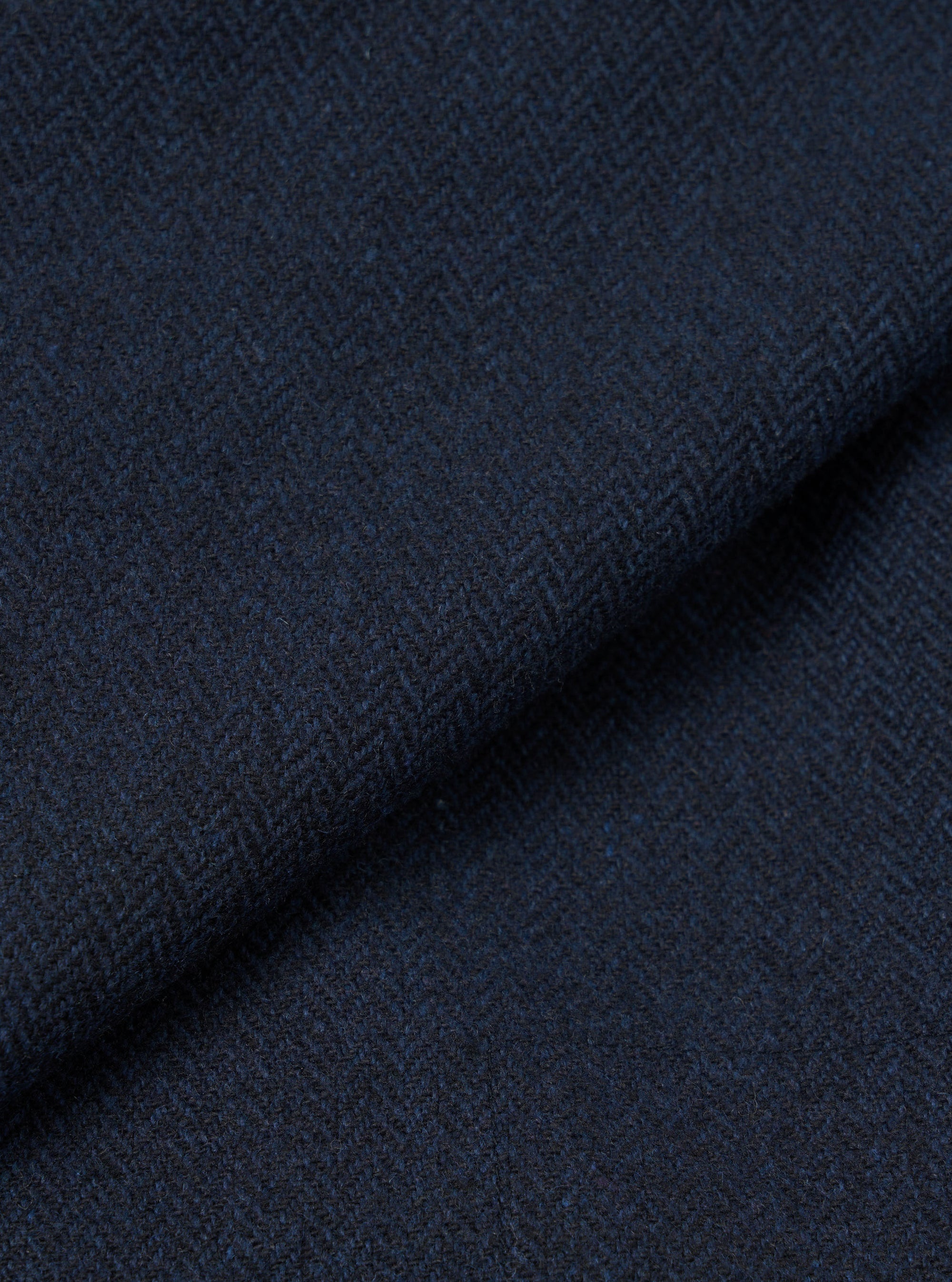 Navy Wool Herringbone Ives Jacket