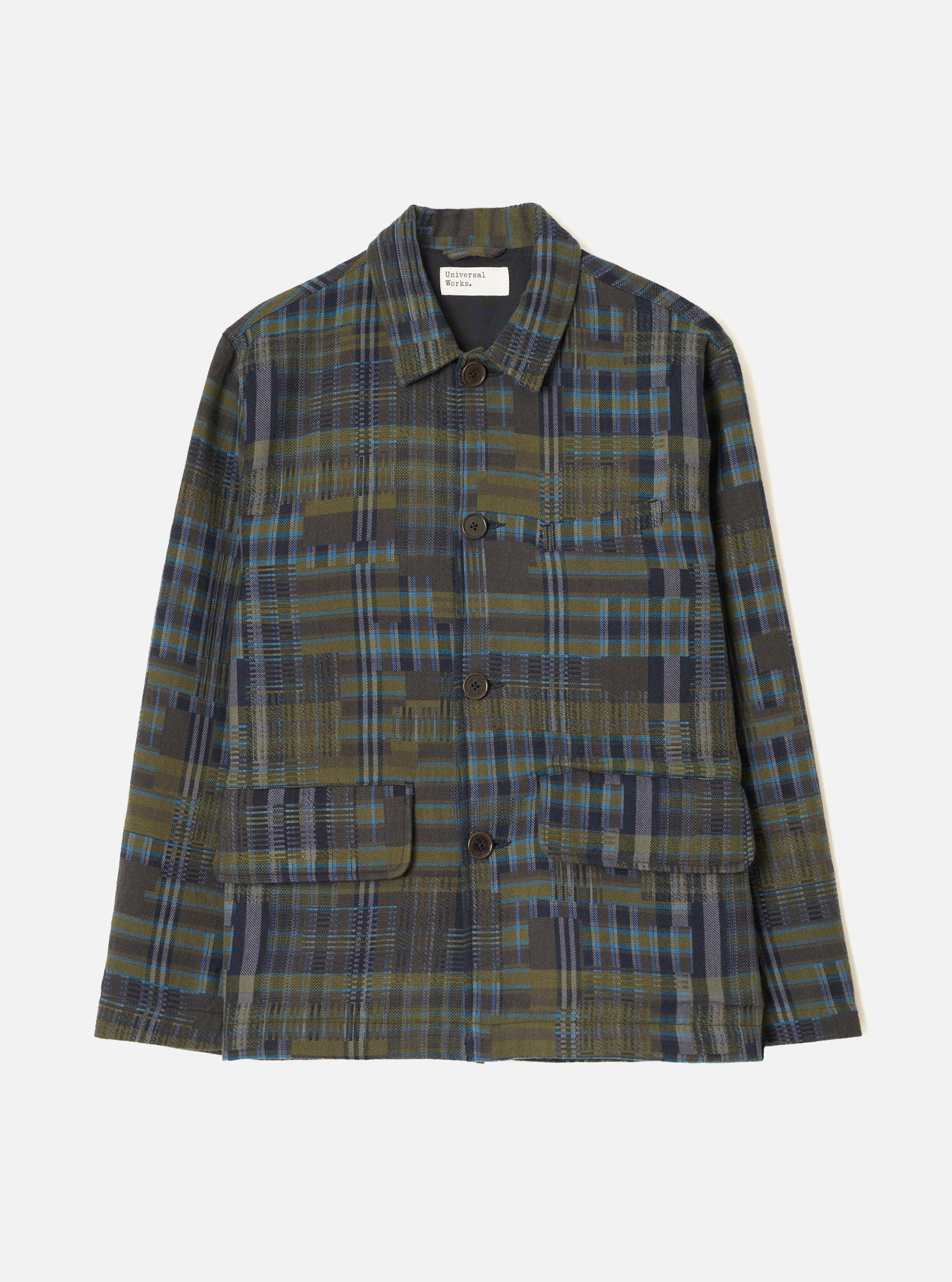 Olive Shadows Check Franck Jacket