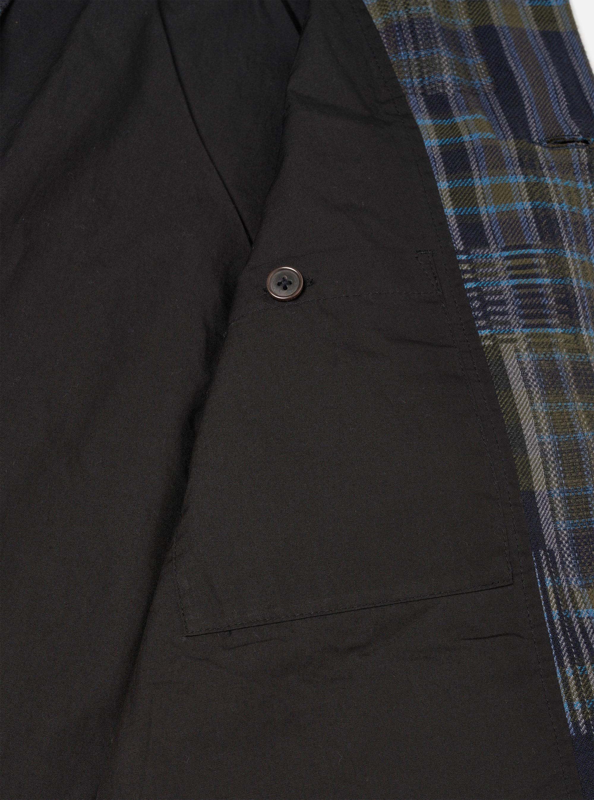 Olive Shadows Check Franck Jacket