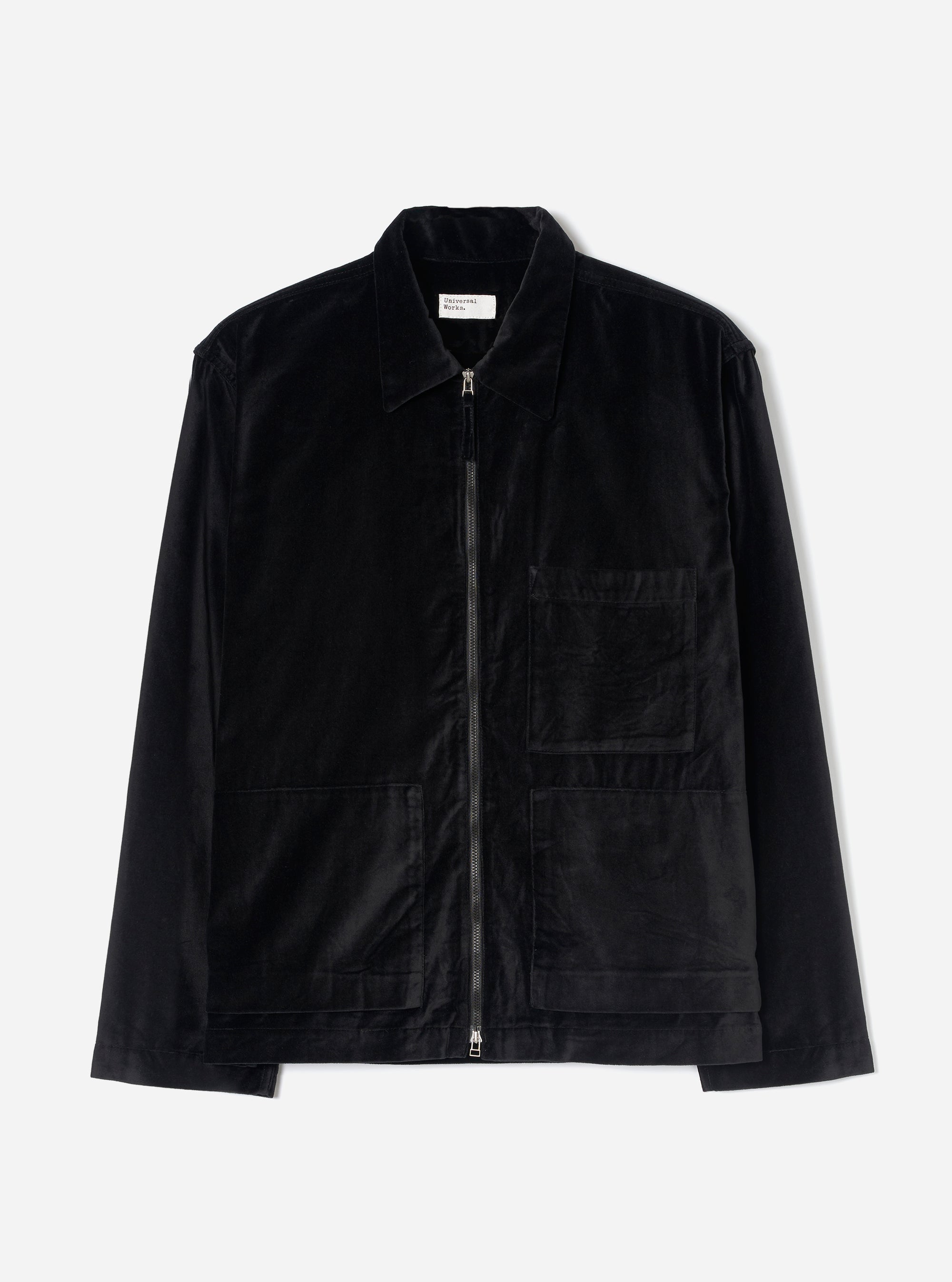 Black CPH Velvet Zip OS Shirt