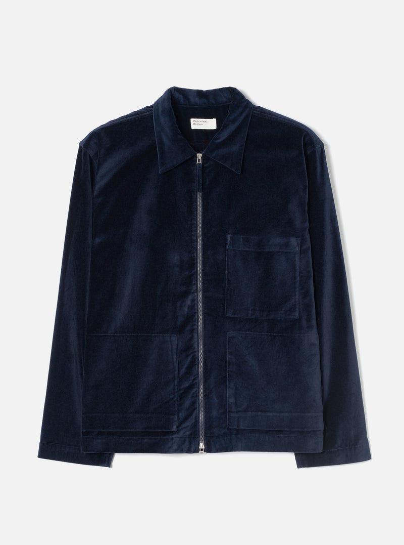 Navy CPH Velvet Zip OS Shirt