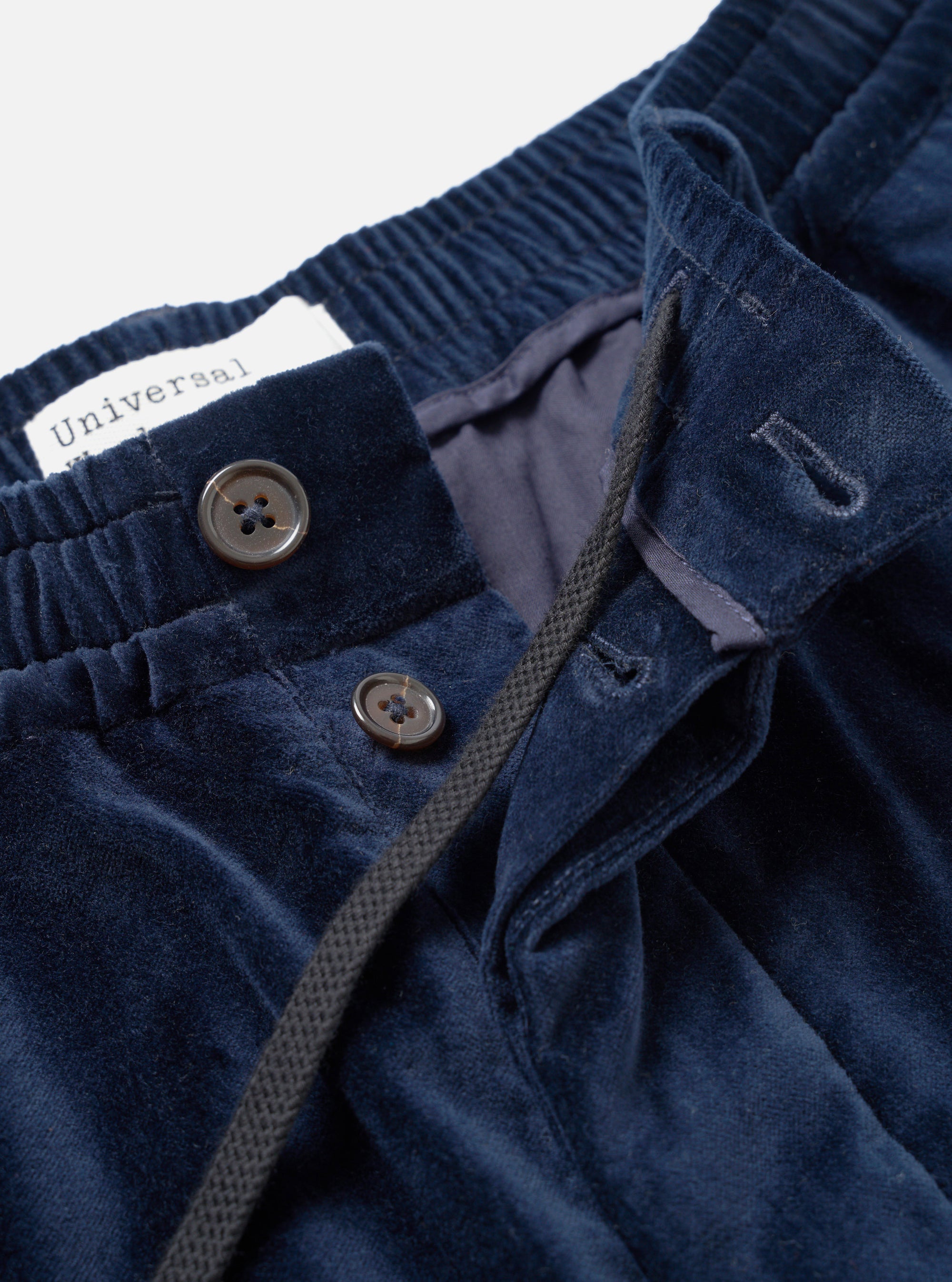 Navy CPH Velvet Oxford Pant