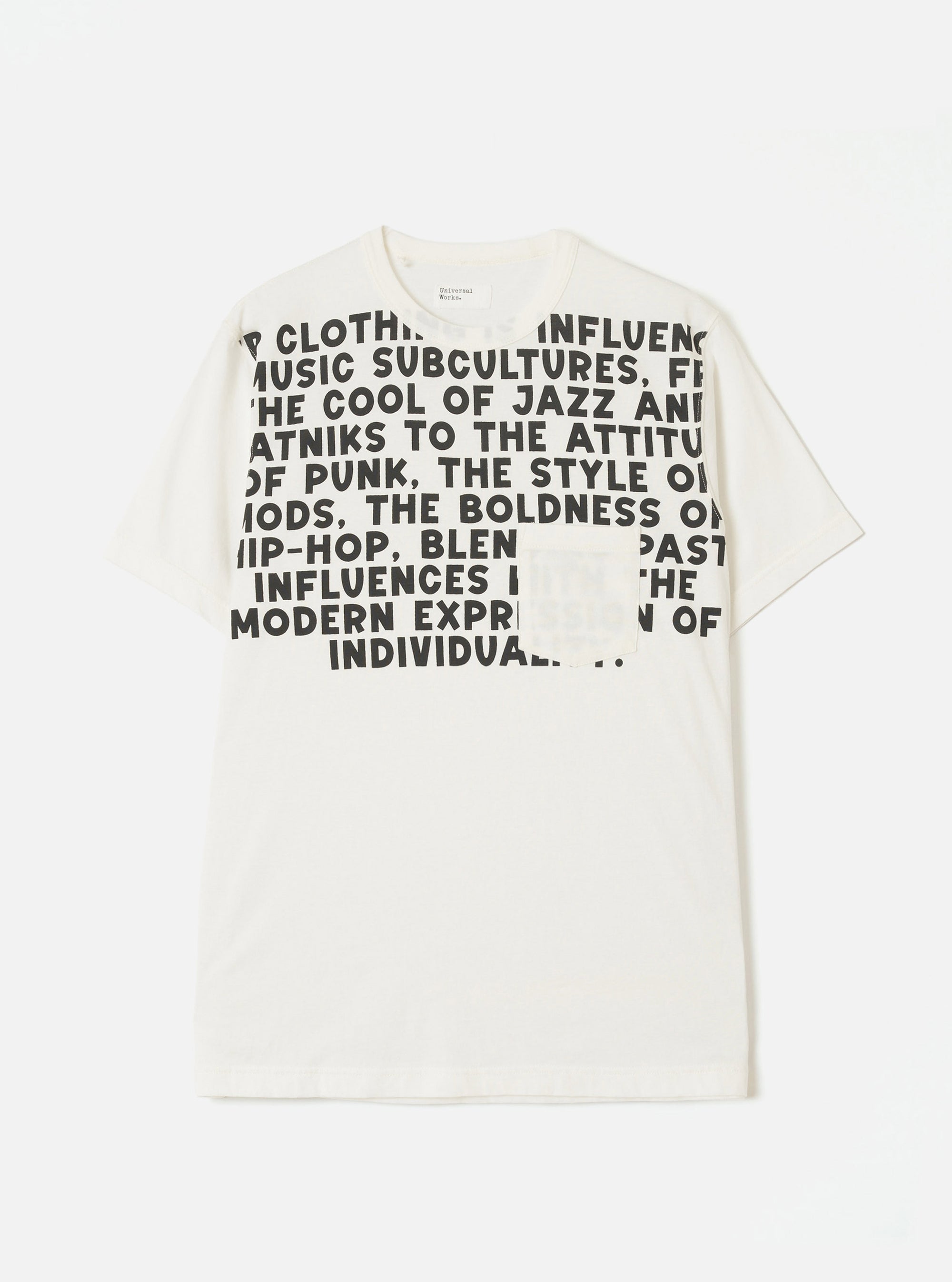 Ecru Single Jersey Jazz Cool Of Jazz Core Pocket Tee