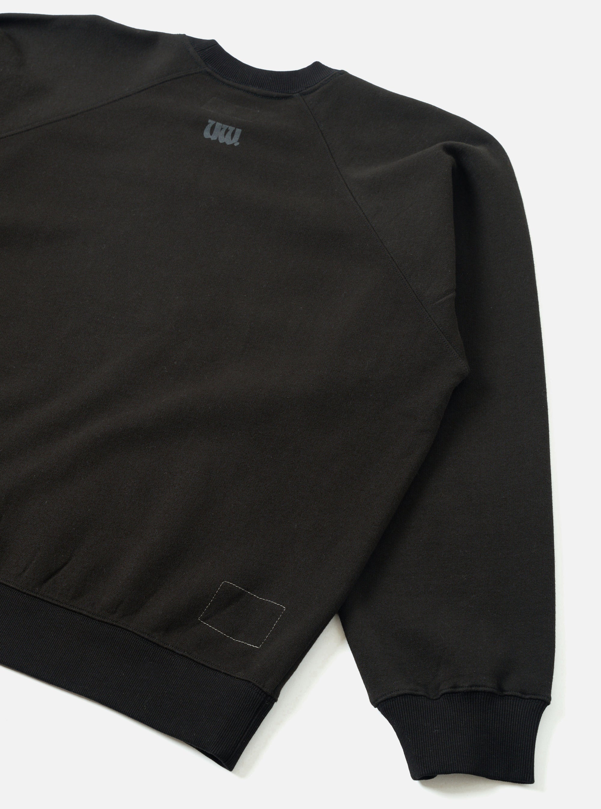 Black Brush Back Sweat UW UW Print Raglan Sweatshirt