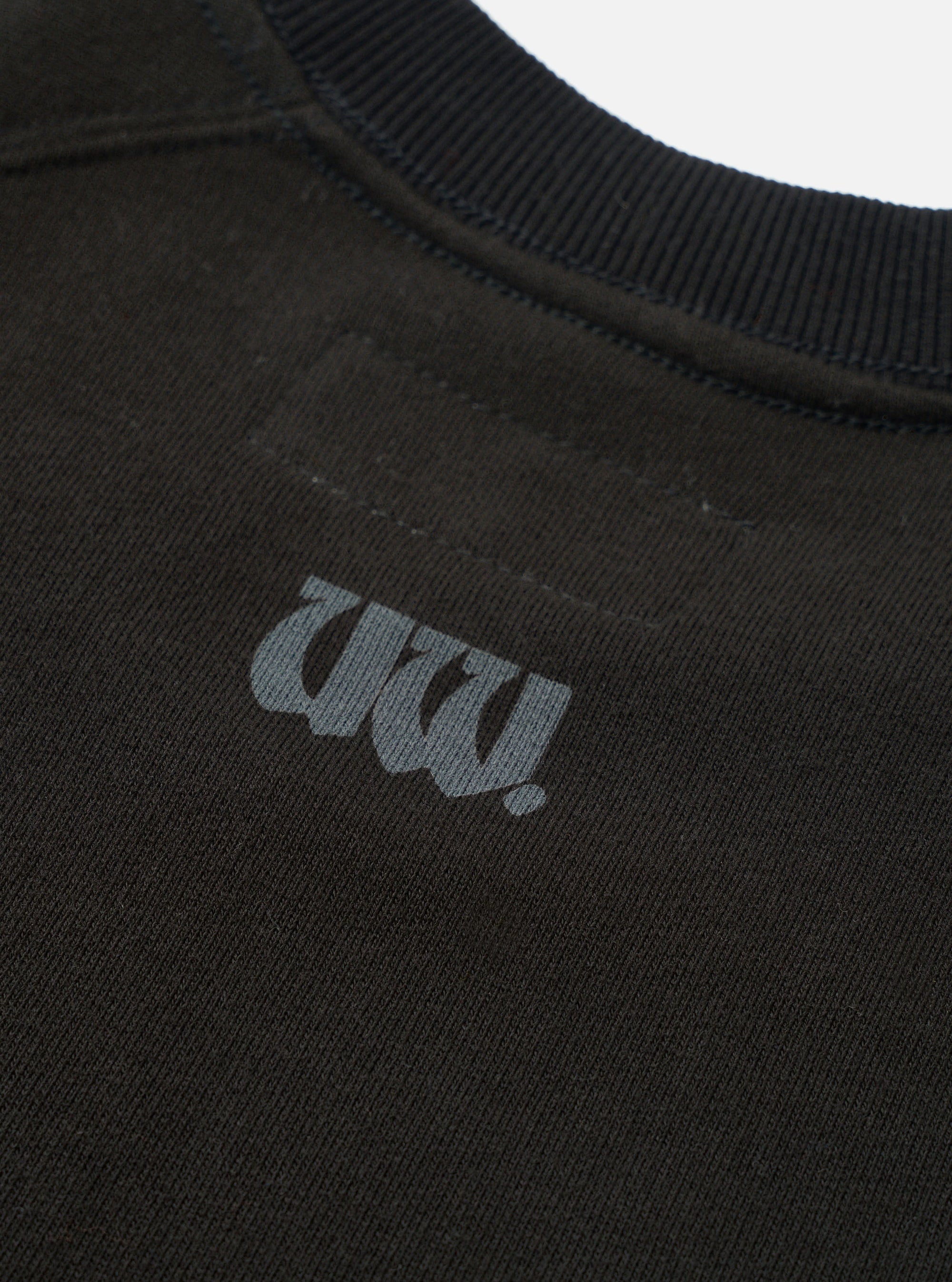 Black Brush Back Sweat UW UW Print Raglan Sweatshirt