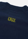Navy Brush Back Sweat UW UW Print Raglan Sweatshirt