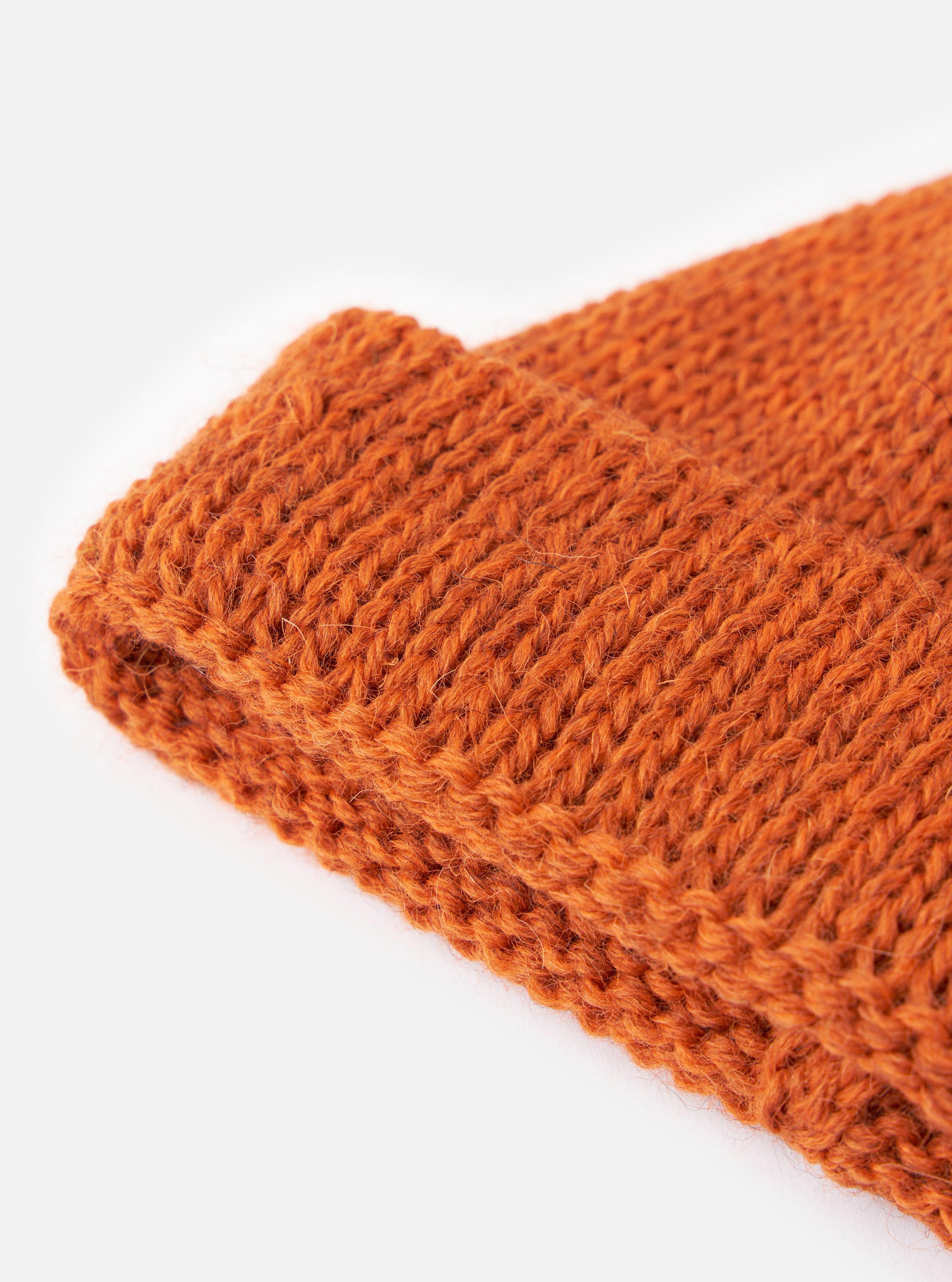 Orange British Wool Short Watch Cap