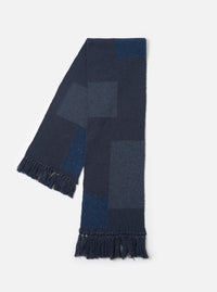 Navy British Wool Scarf