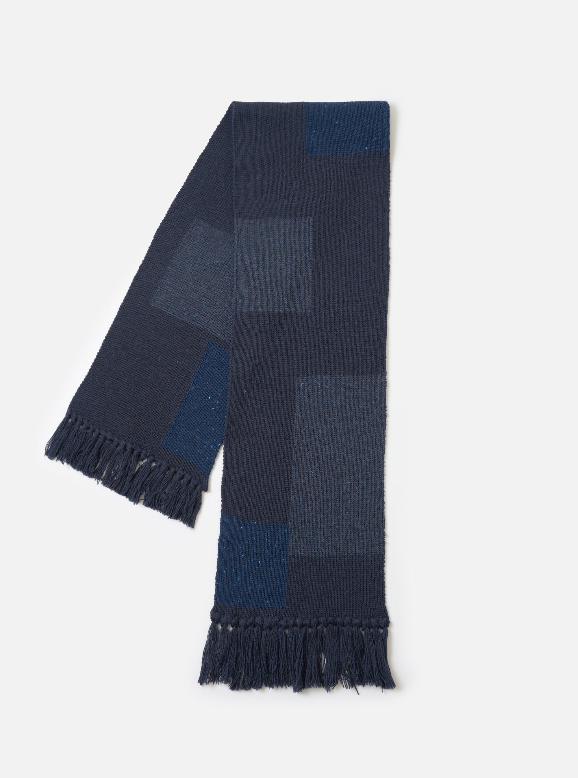 Navy British Wool Scarf