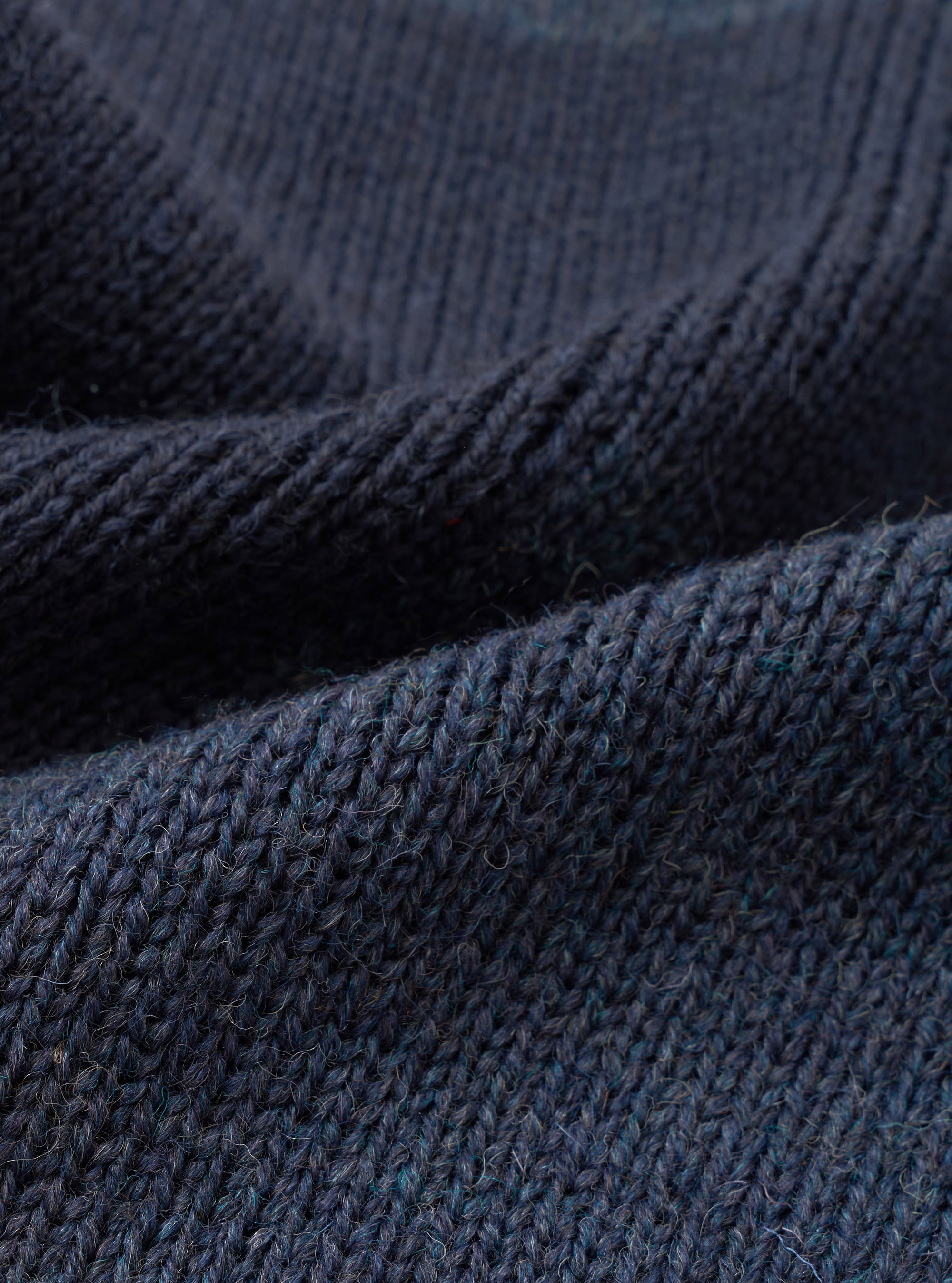 Navy British Wool Scarf