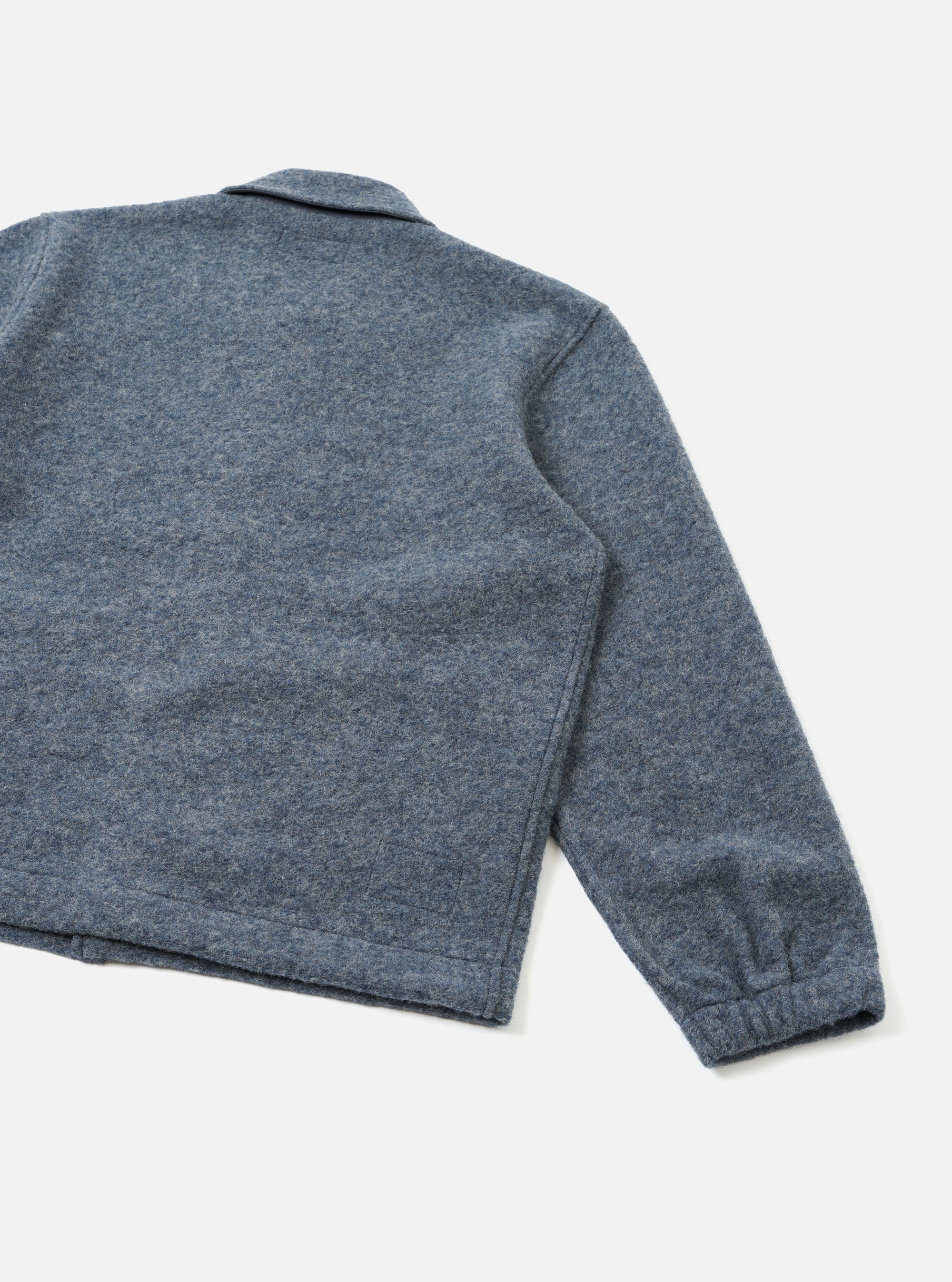 Slate Blue Wool Fleece Rams Jacket