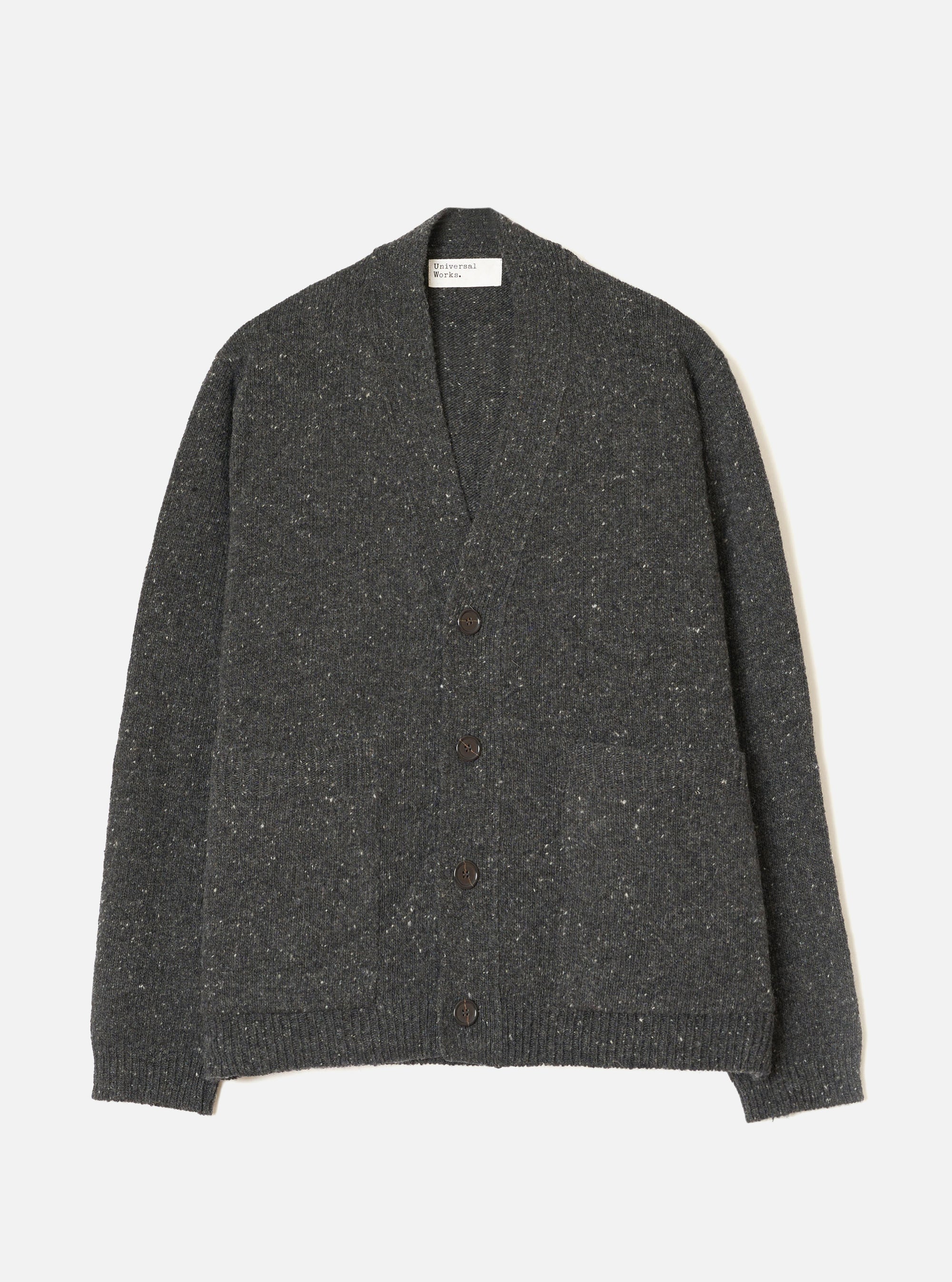 Black Wool Fleck Langdale Cardigan
