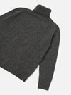Black Wool Fleck Roll Neck