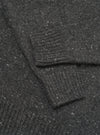 Black Wool Fleck Roll Neck