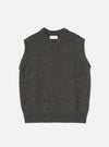 Black Wool Fleck Sweater Vest