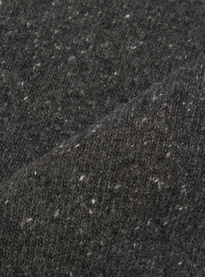 Black Wool Fleck Sweater Vest