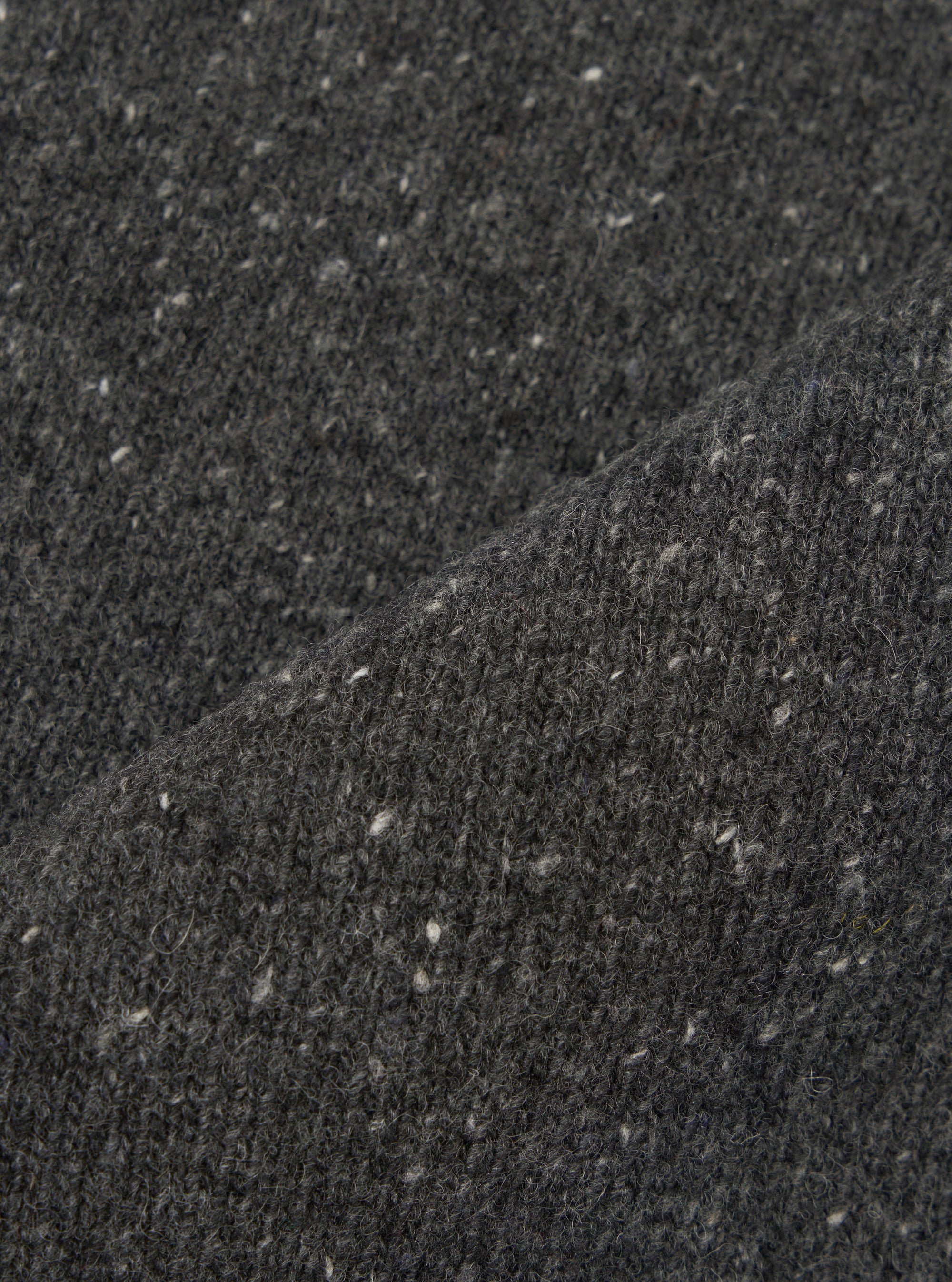 Black Wool Fleck Sweater Vest