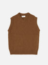 Brown Wool Fleck Sweater Vest