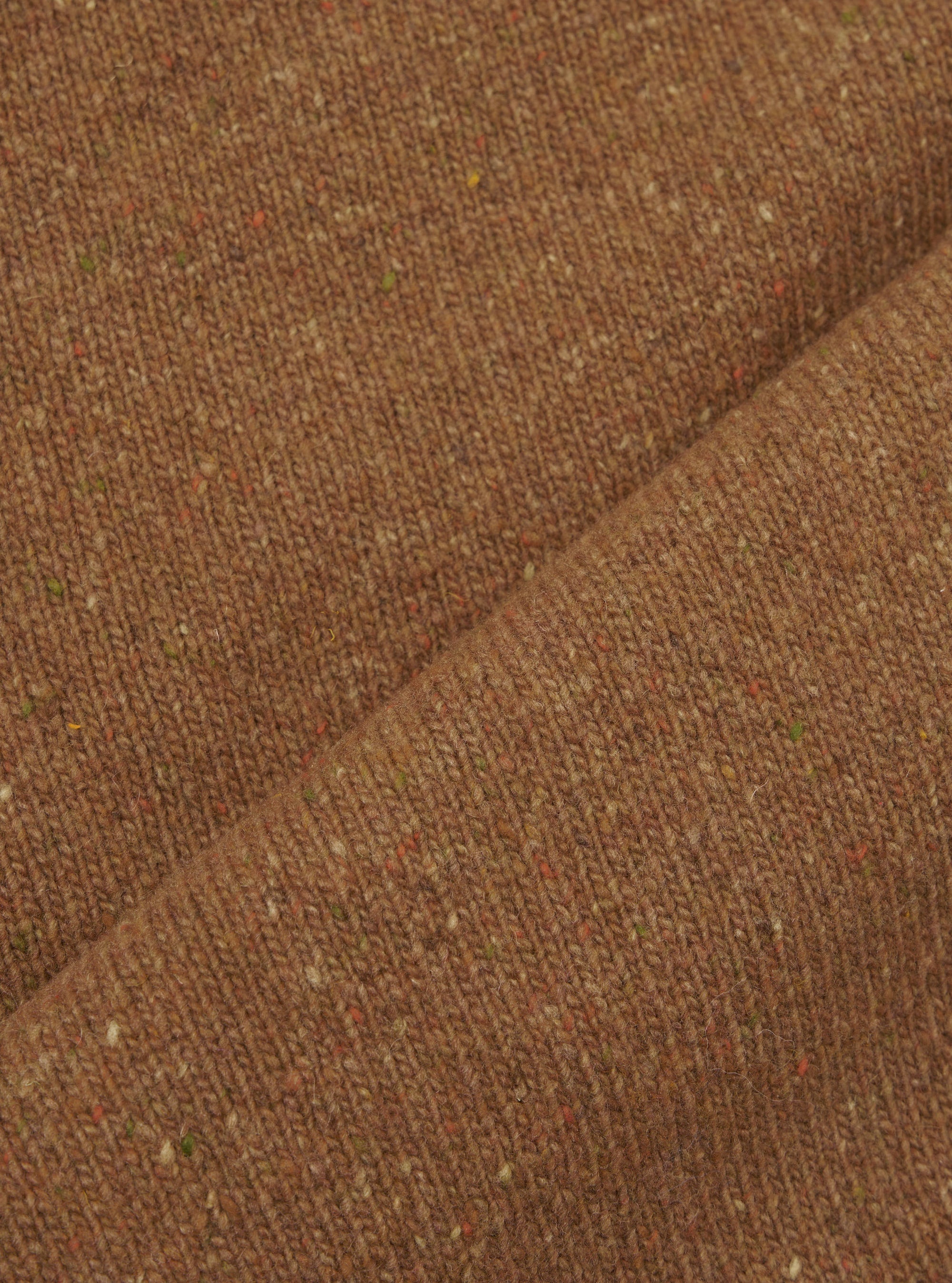 Brown Wool Fleck Sweater Vest