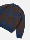 Navy Alpaca Argyle David Cardigan