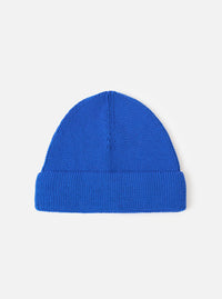 Blue Merino Knit Watch Cap