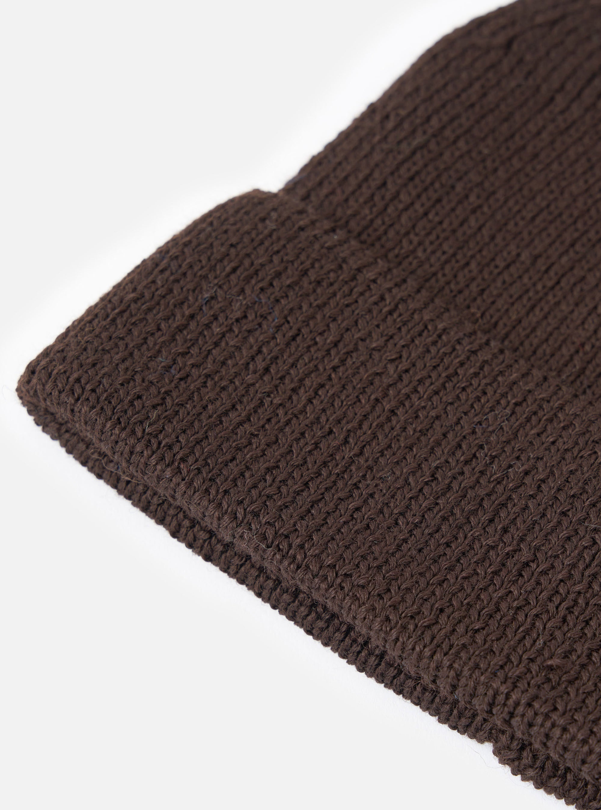 Brown Merino Knit Watch Cap