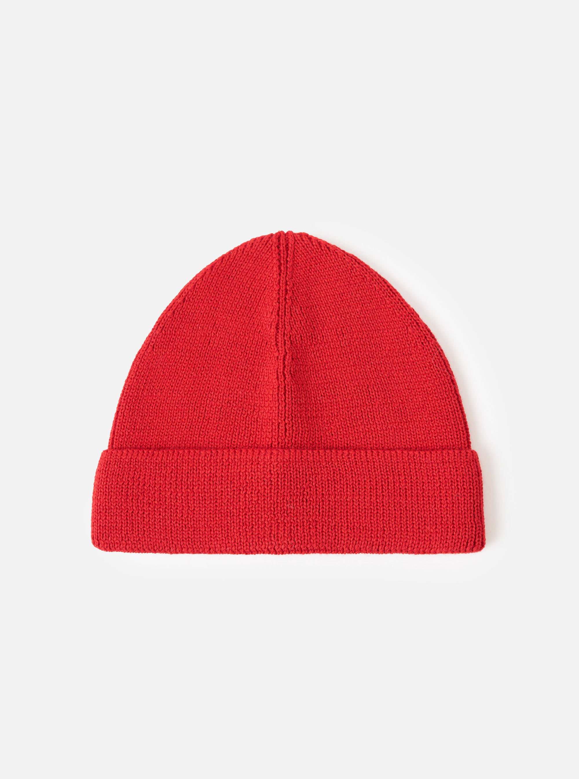 Red Merino Knit Watch Cap