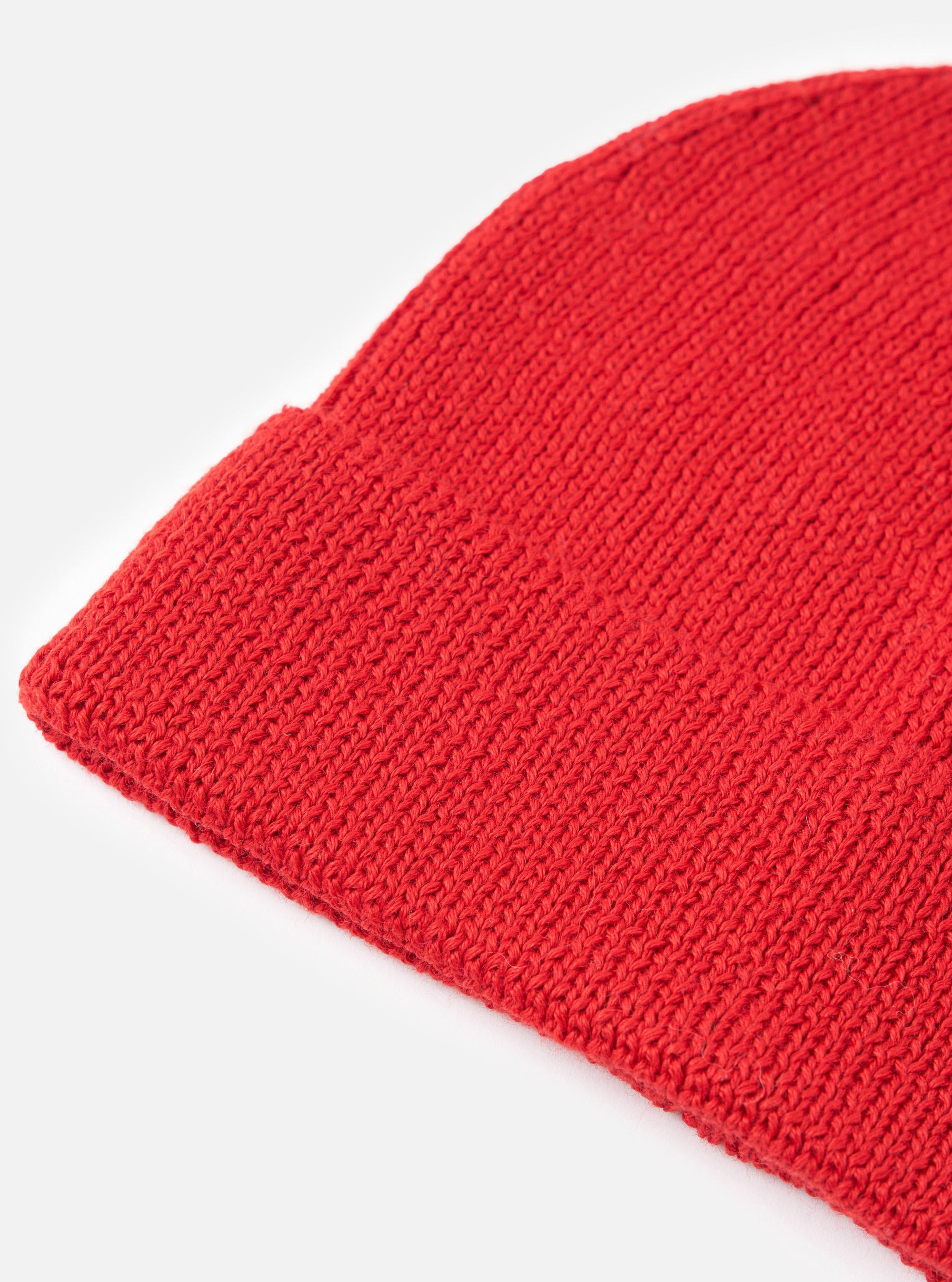Red Merino Knit Watch Cap