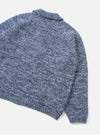 Sky/Navy Lambswool Zip Cardigan
