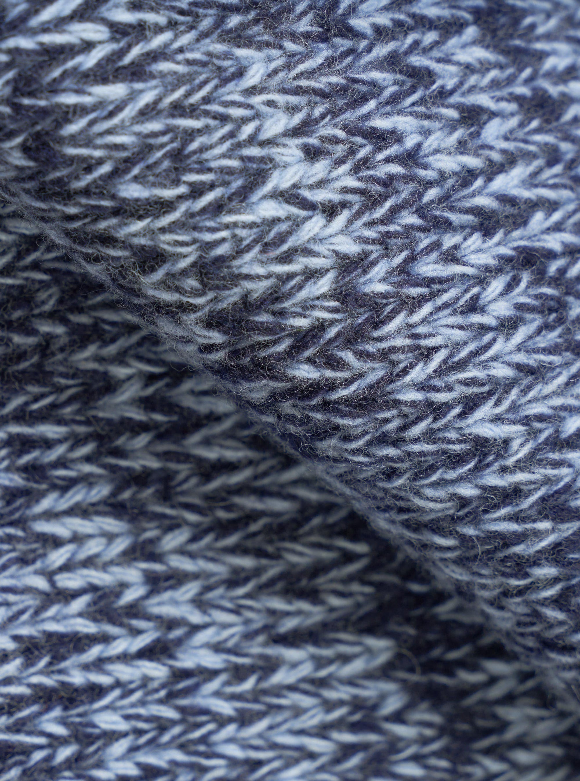 Sky/Navy Lambswool Zip Cardigan
