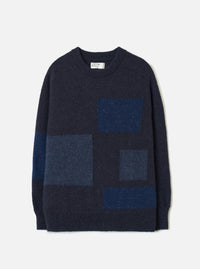 Navy British Wool Lyon Crew