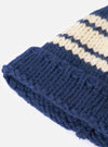 Navy Chunky Knit Stripe Lenny Hat