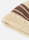 Ecru Chunky Knit Stripe Lenny Hat