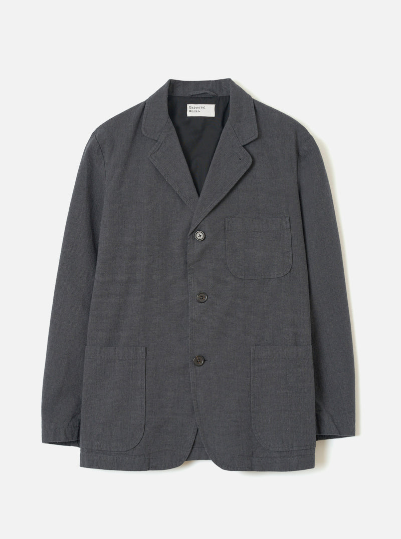 Grey Liverpool Check Three Button Jacket
