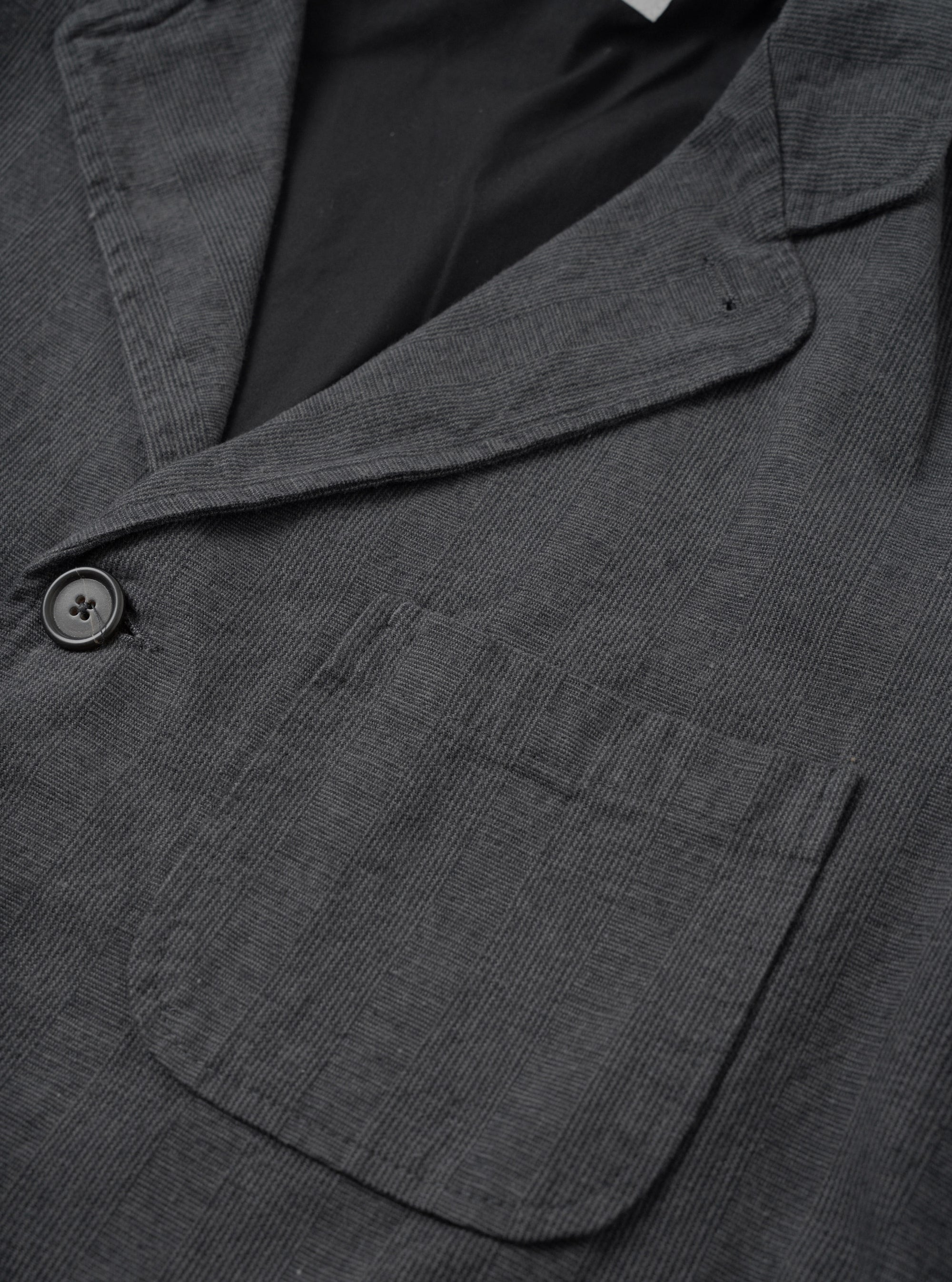 Grey Liverpool Check Three Button Jacket